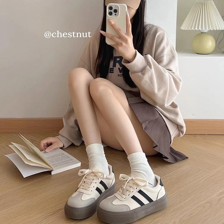 New Forrest Gump shoes women's shoes 2025 popular spring ultra-light and thin board shoes casual sports shoes platform white German training shoes