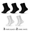 5Pairs Brand Men Cotton New Style White Socks Men Soft Breathable Sports Long socks Summer Winter for Male Socks Plus Size