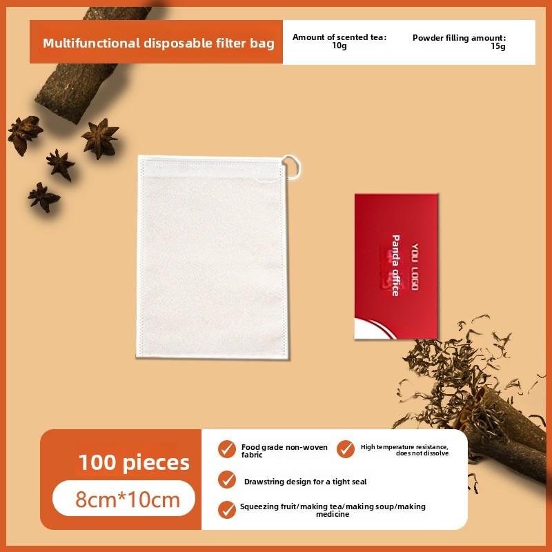Non-woven Fabric Tea Bag with Drawstring, Disposable Soup and Marinade Bag, Traditional Chinese Medicine Decoction Gauze Bag