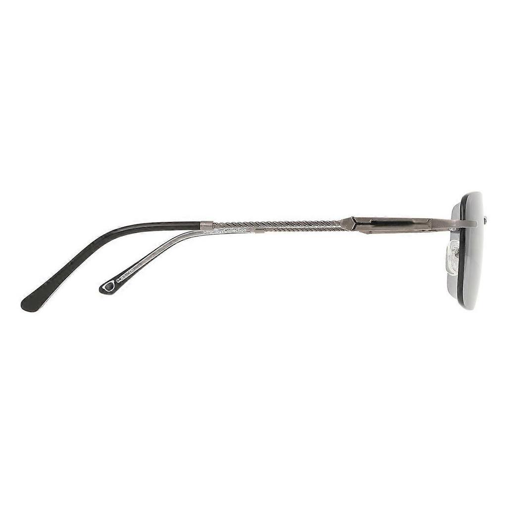 SmartBuy Collection Dune JST-168 008 Rimless Gunmetal Unisex Rectangle Sunglasses UV3 Original
