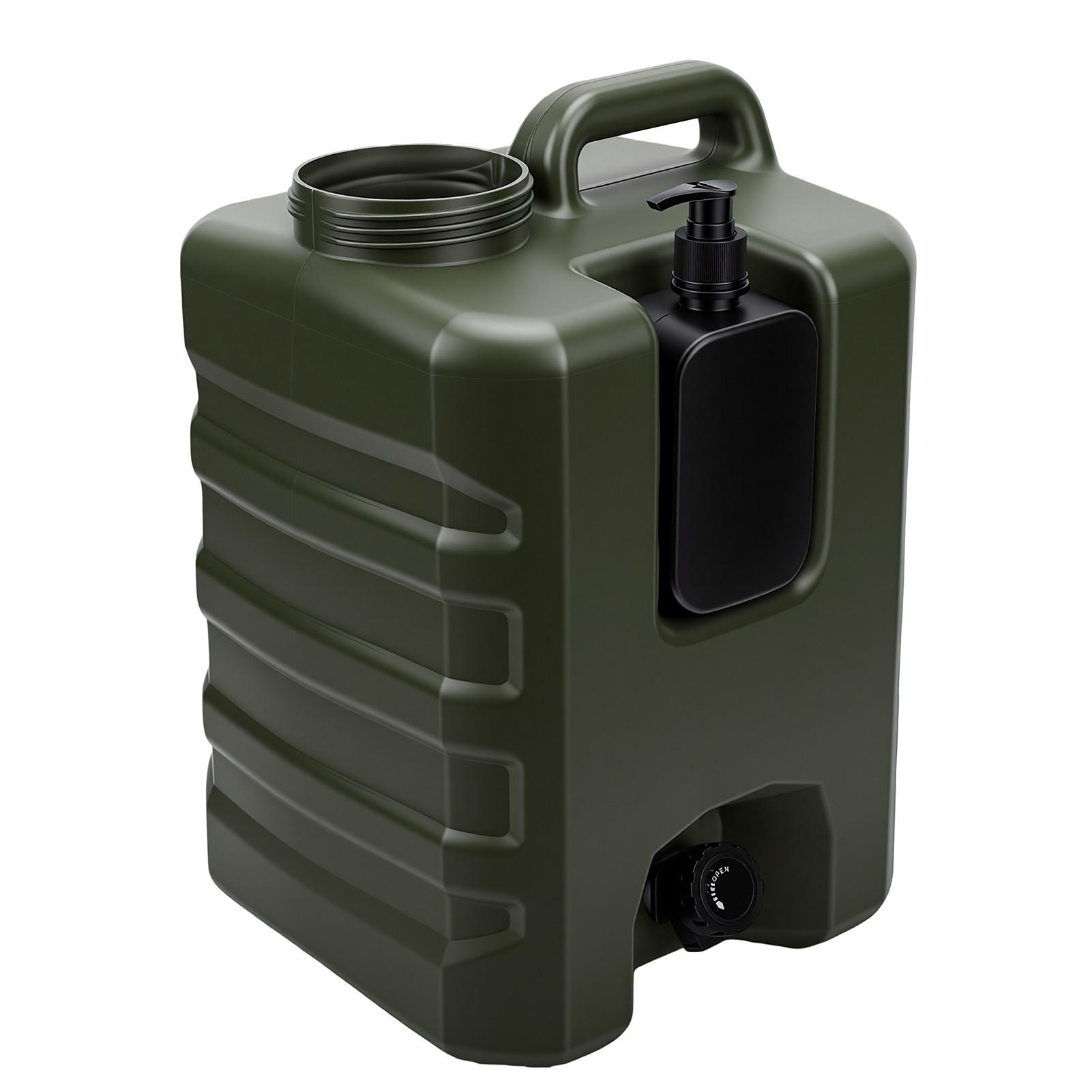 20L Camping Waterkan Voedselkwaliteit PE Watertank met Kraantje voor Buiten Draagbare Drinkcontainer met Handwasfles