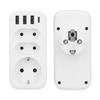 7 in 1 Mehrfachsteckdose 3-fach Adapter 3 USB-Schnittstellen 1 Typ-C-Schnittstelle EU DE Konversion