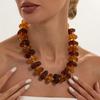 KunJoe 12 Couleurs Y2K Épais Coloré Résine Acrylique Perles CCB Collier Femme Bohème Tendance Chaîne de Clavicule Charme Bijou Accessoire