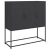 VidaXL Highboard Black 100.5x39x107 Cm Steel, Buffet, Cupboard, Sideboard, Cabinet, Storage Cabinet, Cabinet 846536