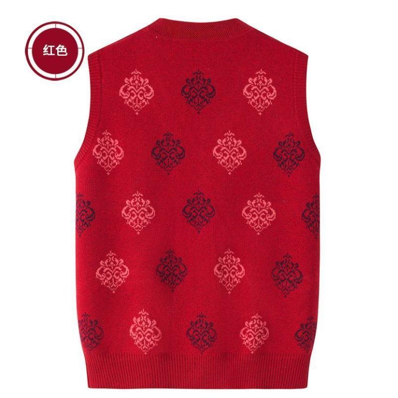 Trui Vest voor Dames Geometrische Grafiek Contrasterende Kleur V-hals Casual Mouwloos Mode Top