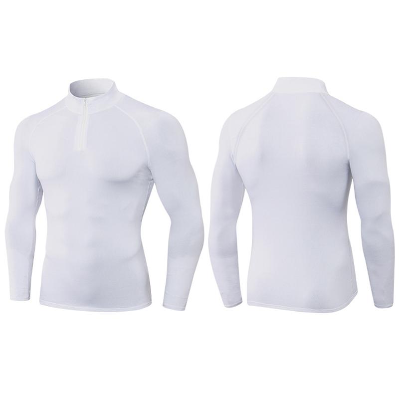 Muscleguys Compression Tights Quick Dry Polo Shirts Mens Fitness Long Sleeve Polos Running Training Jogging Tops Gym Bodybuilding Rashgard