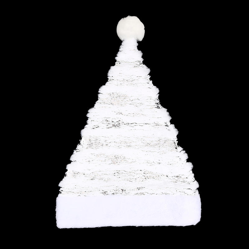 Cute Bronzing Snowflake Imitation Rabbit Fur Christmas Hat Star Plush Hat Adult Children Party Decorations