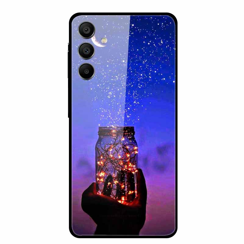 Tempered Glass Case for Samsung Galaxy A16 5G Back Cover Hard Case for SamsungA16 Phone Case Fundas Cool Protective Cute Bumper