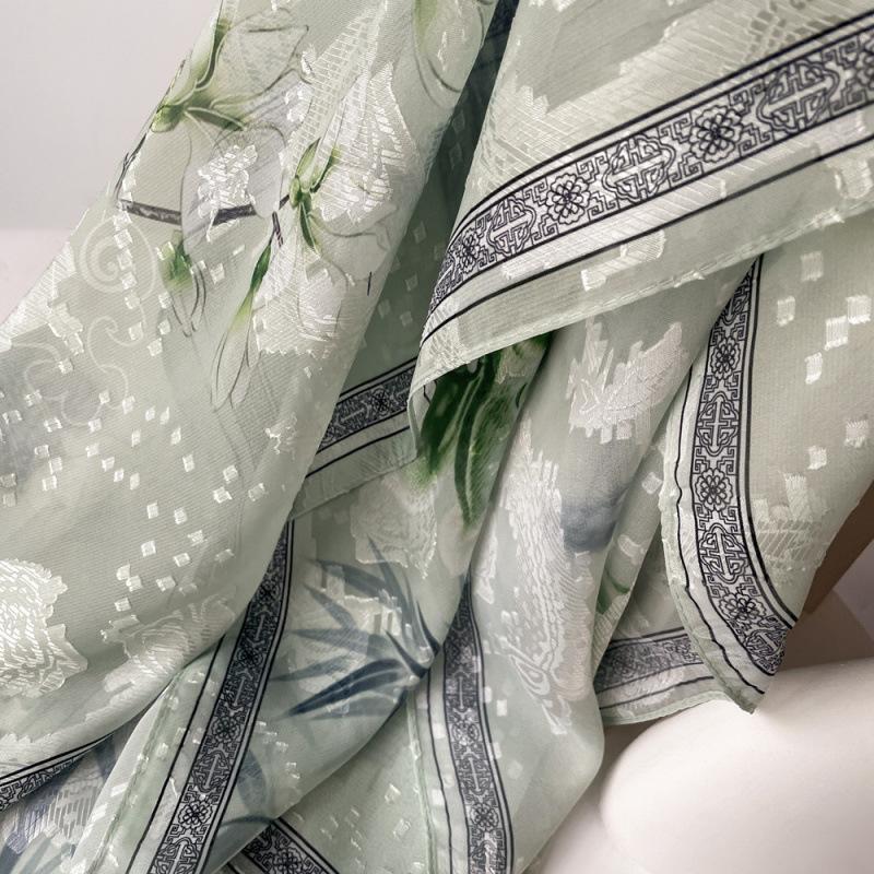 Women's Big Shawl Chinese Style Hollow Flower Cut Scarf Suzhou Garden Print Shawl High-quality Sun Protection Scarf Scarf