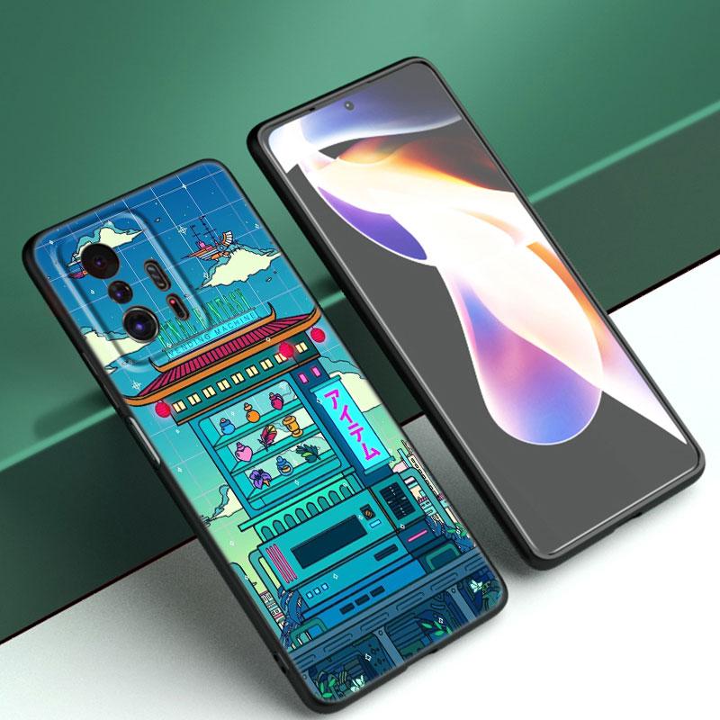 Umělecký Pixel Estetický Obal na Telefon Pro Xiaomi Mi A2 8 9 SE Note 10 10T 11 12 Lite 9T 11T 12S 12T Pro A3 6X 12X Měkký TPU Černý Kryt