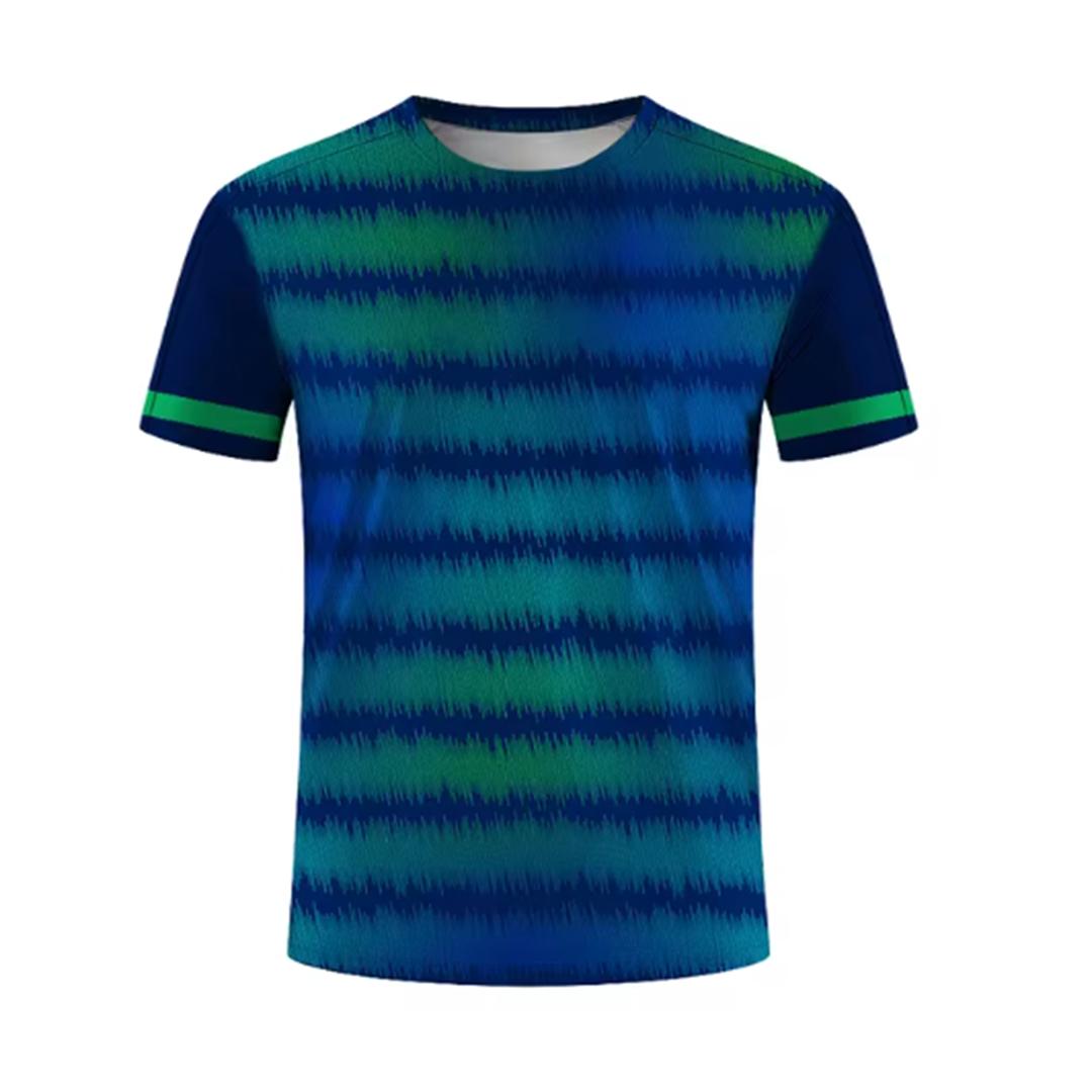 

New Summer Outdoor Leisure Sports Men s Top Tennis Training Stripe 3D Printed Micro Elastic Breathable Round Neck T-shirt 6XL
