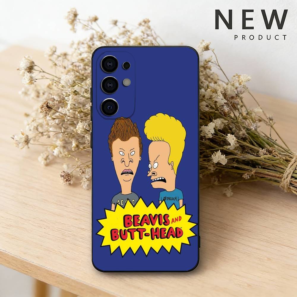 Cartoon B-Beavis and Butt-head   phone Case For Samsung S26,25,24,21,22,23,30,20,Ultra,Plus,Fe,Lite Black Soft Cover