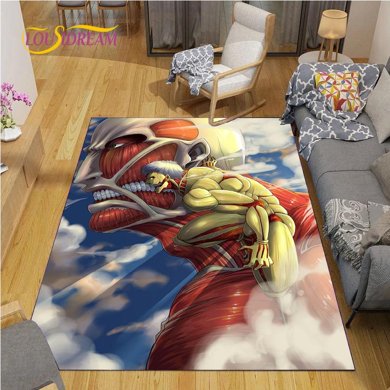 Attack On Titan Carpet for Living Room Bedroom Rug Kitchen Door Unslip Floor Mats Birthday Gift Photography Props Alfombra Rug