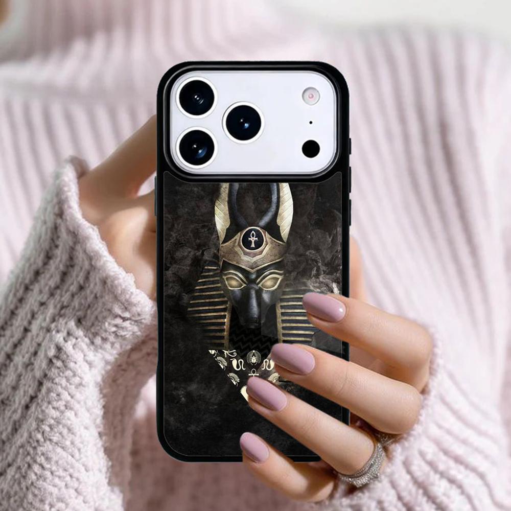 Egypt Nefertiti Anubis Ankh Phone Case For Apple iPhone 17 Air 16E 15 14 Plus 13 12 11 Pro Max Mini Funda Cover