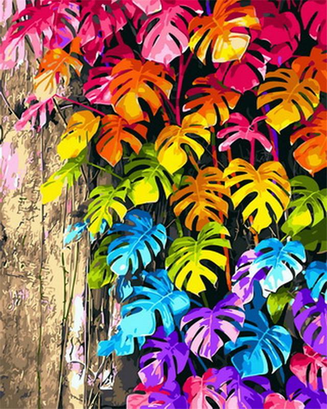 

Ruopoty краска по номерам дерево пейзаж настенное искусство уникальный подарок домашний декор раскраска по номерам лист для гостиной 40x50cm NO Frame