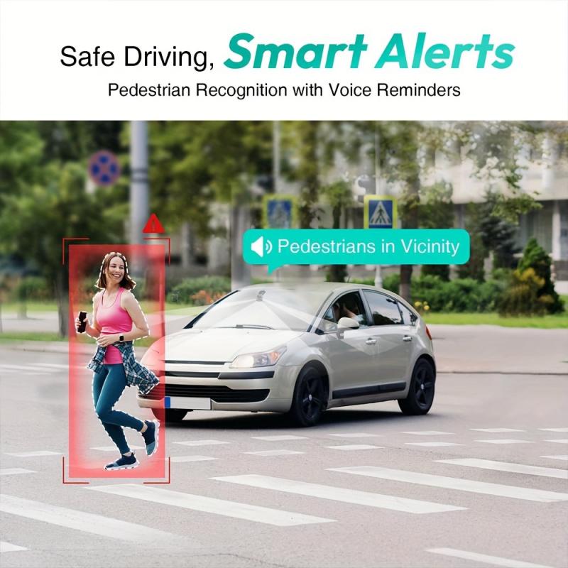 Car , 140° Wide Angle Car Camera Front, Color Night Vision, 24h Motion Detection Parking Mode,  (No SD Card)
