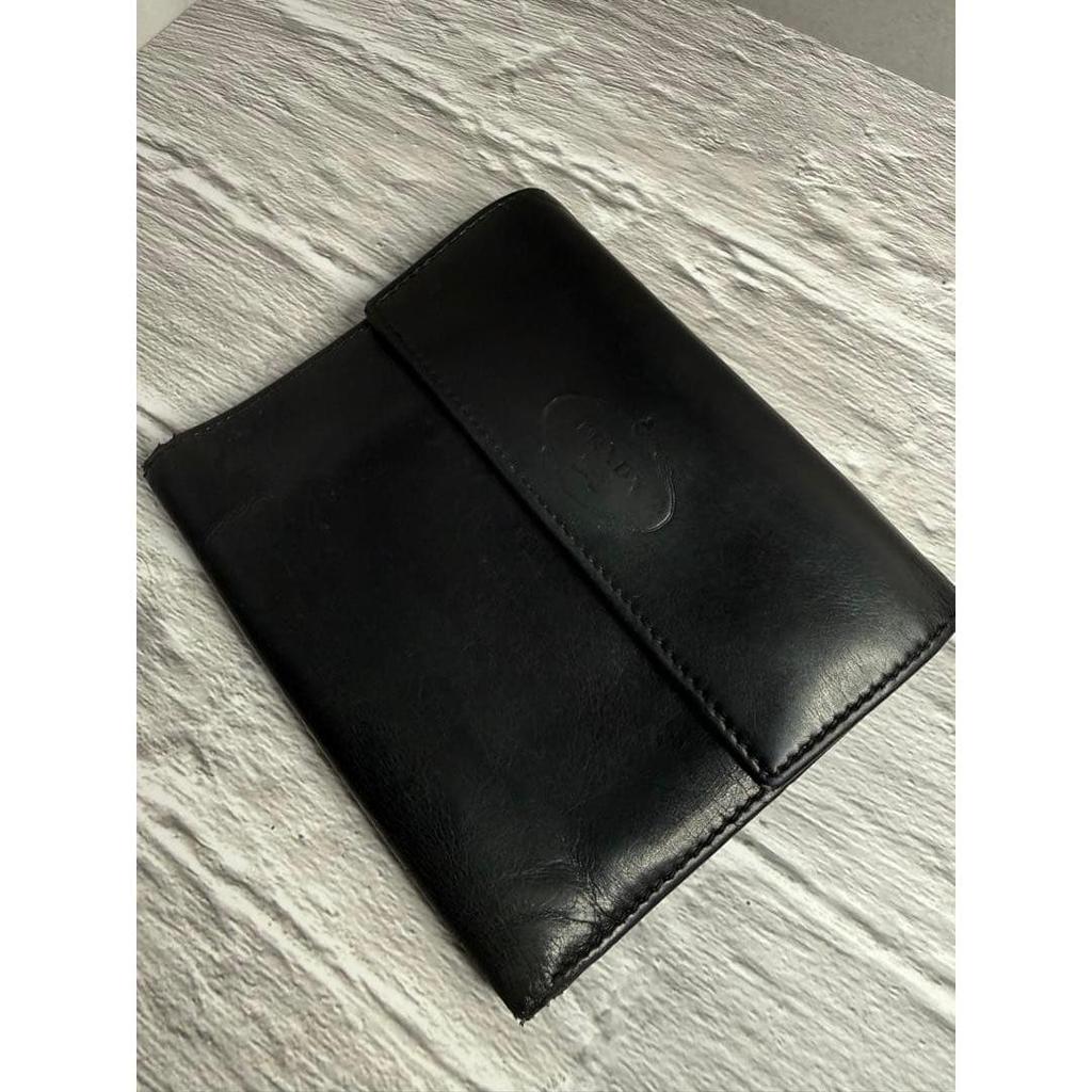 Used PRADA Prada Tri-fold Wallet Genuine Leather Black Wallet