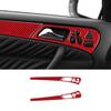 Red Carbon Fiber Interior Front Door Panel Cover Trim For Mercedes-Benz W203