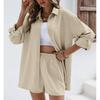 JPNTKY Women's Fashion Casual Short Sleeve POLO Neck Pants Suits