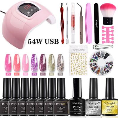 Manicureset 54W UV-lamp Nagelboormachine en nagelverlengingen Quick Building Gel-nagelmanicureset