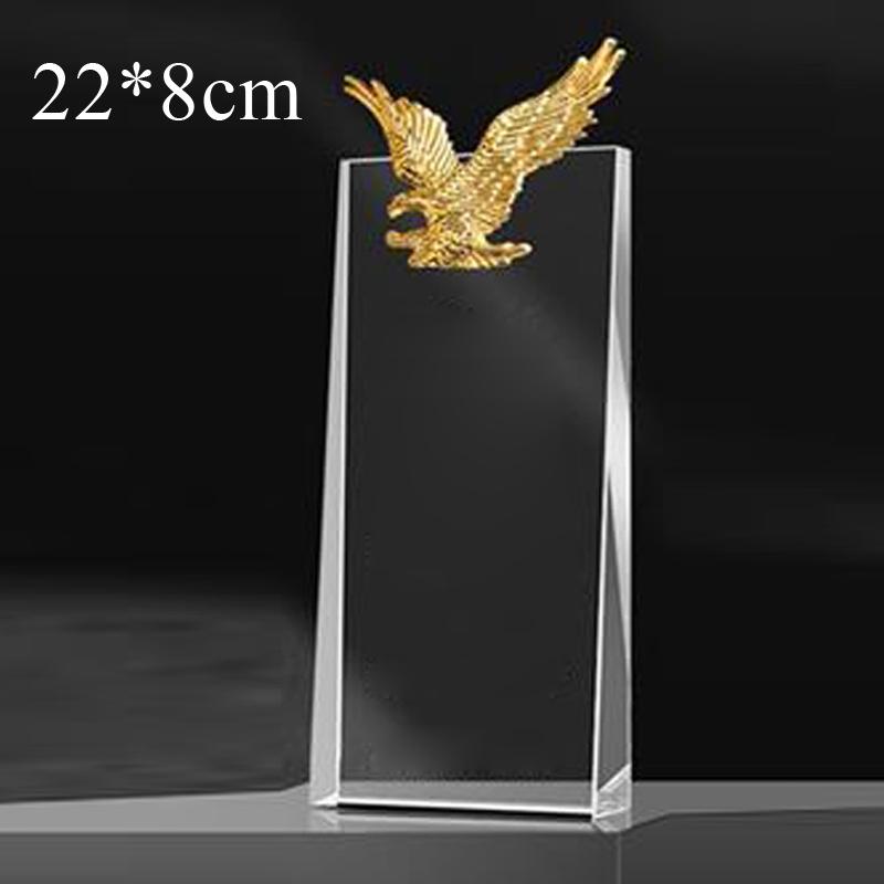 Customized Crystal Trophy with Metal Pendant, Beveled Version Trophy, Customized Award, Company Award, Staff, Free Engraving 1Pc