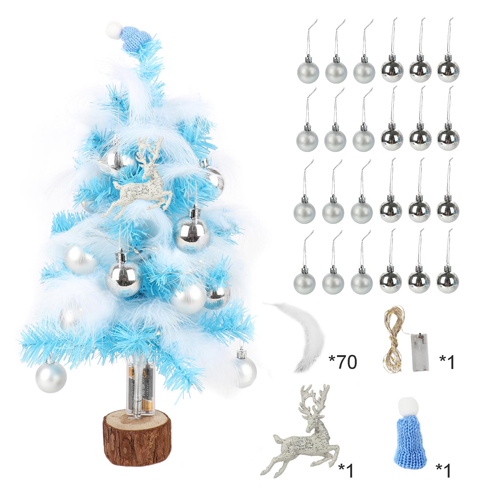 

Mini Feather Christmas Tree DIY Artificial Desktop Xmas Tree for Holiday Decor
