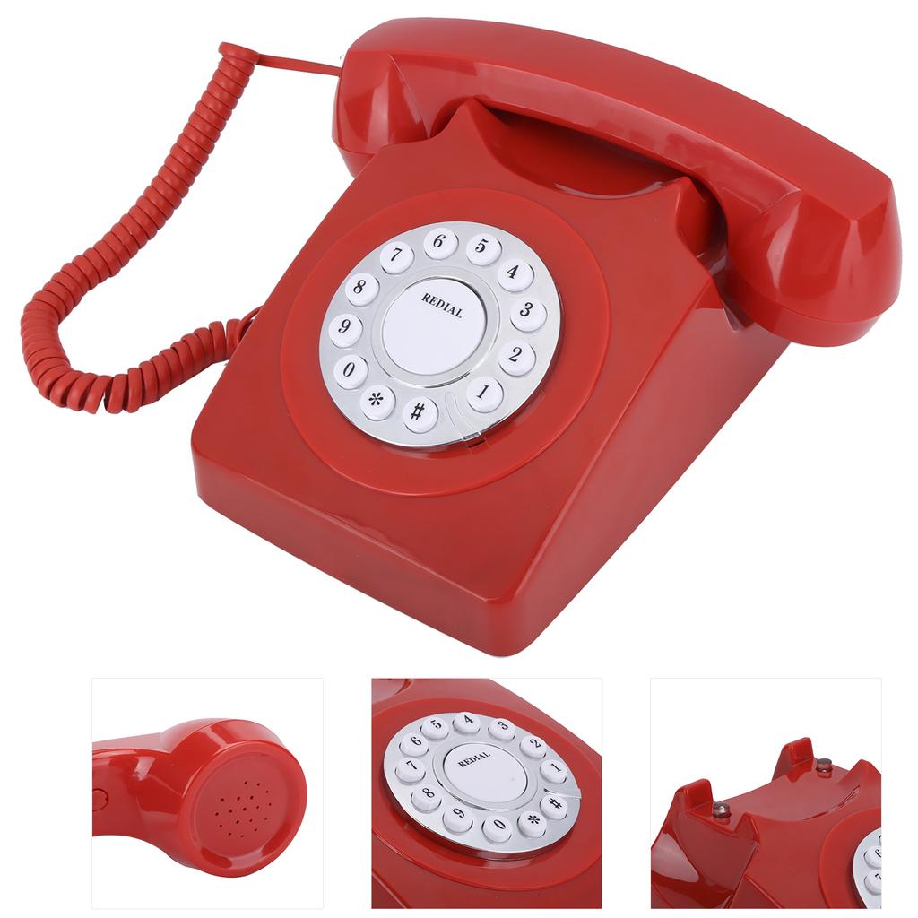 Європейський Вінтажний Багатофункціональний Телефон для дому, Дзвінки високої чіткості, Великі Чіткі Кнопки