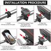 Universal Waterproof Motorcycle Bicycle Mobile Phone Holder for 4.7-7.0 Inches Devices Quick Lock Bike Scooter Handlebar Stand