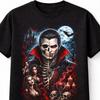 Dracula Vampire Skeleton Gothic Horror Halloween Unisex TShirt