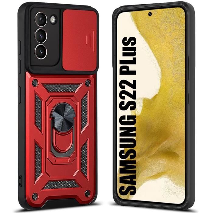 Protective Case - PROSHOP - for Samsung S22 Plus - Red - Anti-Scratch - Ring Stand