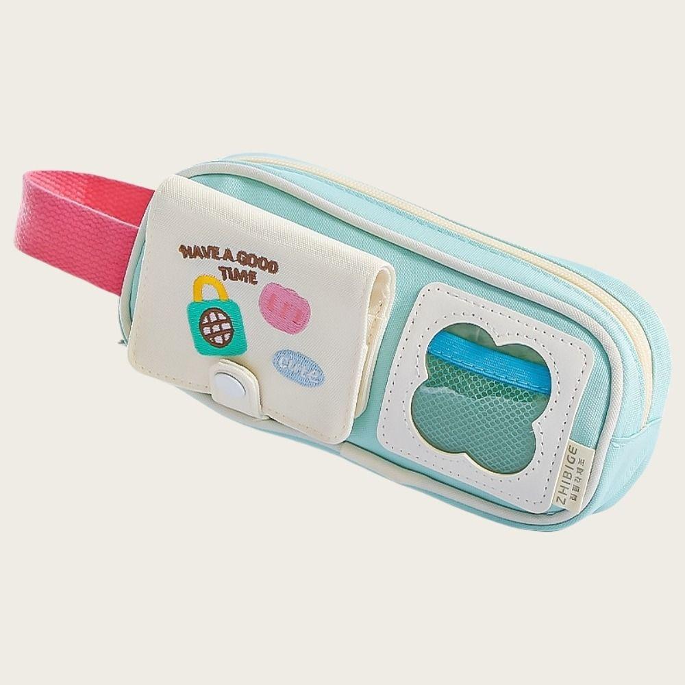 Multilayer Y2K Cartoon Stationery Bag Embroidery Ins Pencil Pouch Korean Pencil Case  Office