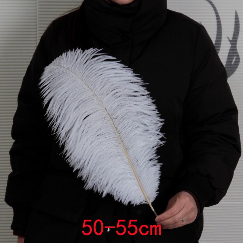 Bílá pštrosí pera 15-80 cm pro osvětlení, výzdobu svatební uličky, fotografické rekvizity a ozdoby do váz