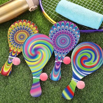 4 ks přenosná hra pádlová míčová Retro sportovní hra Hračky Dětský set raket a míčků Venkovní trénink