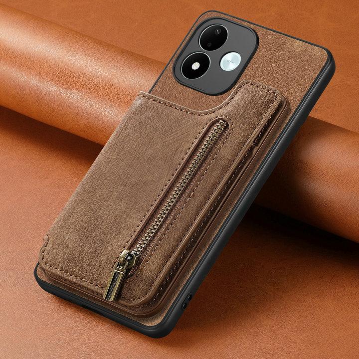 For Xiaomi Redmi Note 17 Pro Max 5G 2026 Zipper Leather Wallet Back Case Redmi Note 14 15 Pro Plus Luxury Cover