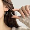 2025 High-End French Wheat Ear Hoop Earrings for Women: Elegant, Versatile, Fashionable Jewelry