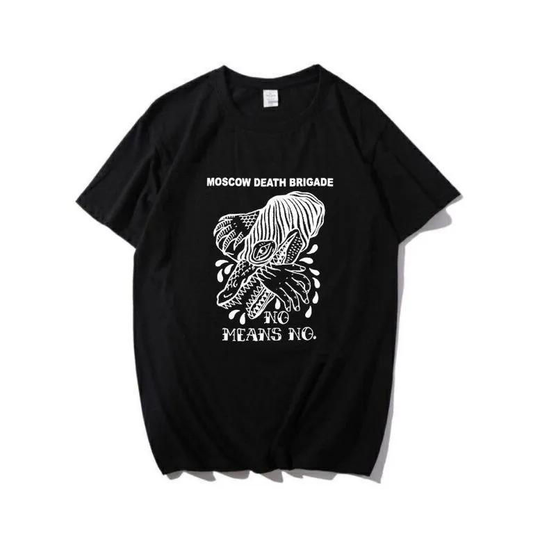 Unisex Short Sleeve Crew Neck Cotton T Shirt Moscow Death Brigade No Means No S