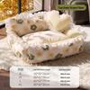 L-shaped Cooling Quilted Dog and Cat Mat with Backrest for All Seasons