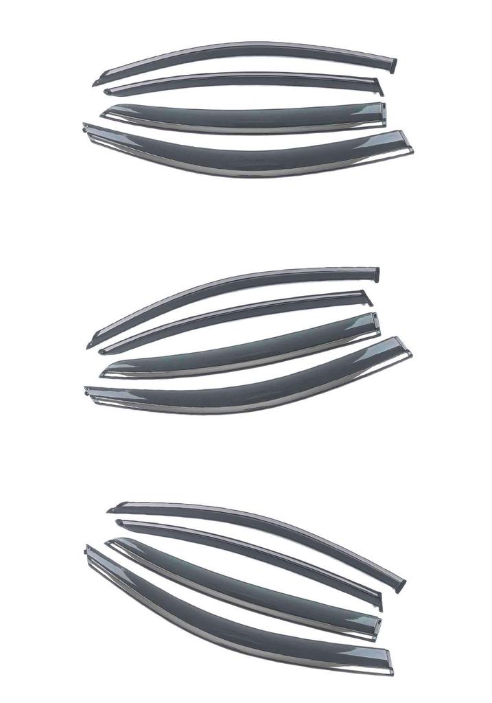 Bright Striped Window Visors & Rain Guards for Lynk & Co 06 (2020) - Thickened Side Deflectors
