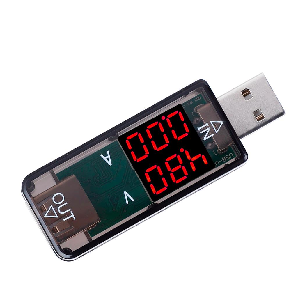 USB Color LCD Voltmeter Ammeter Current Meter Multimeter r USB Tester (Blue)