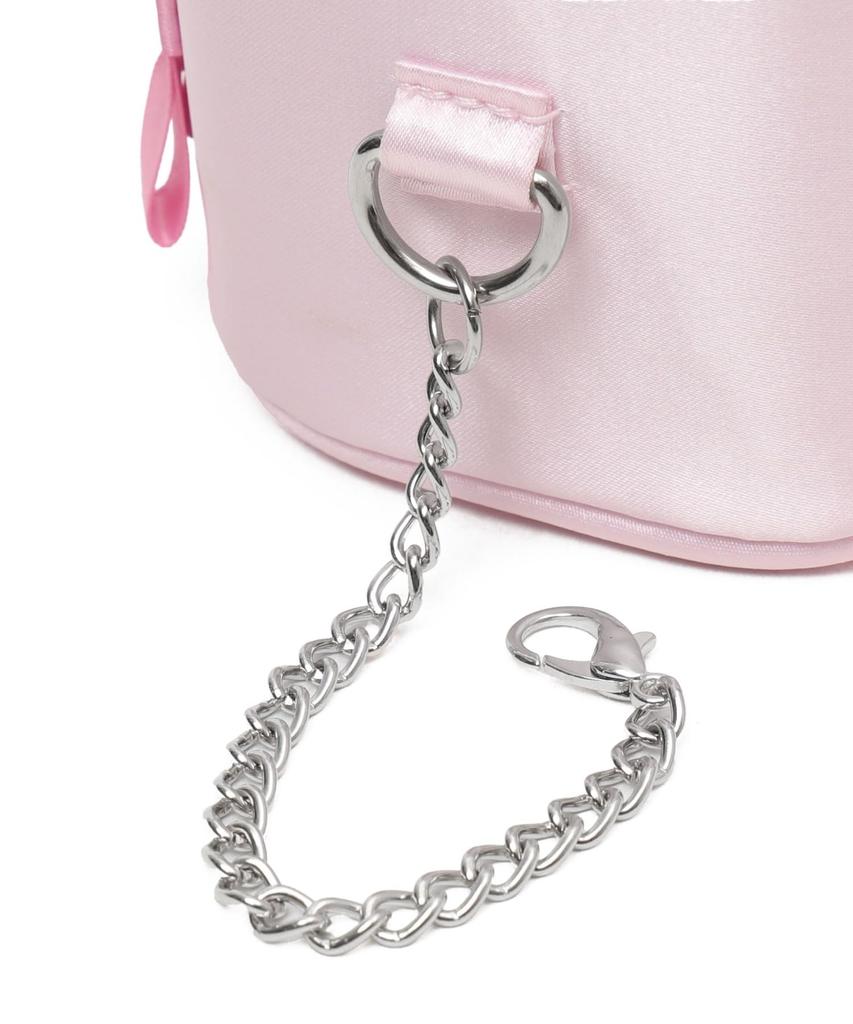 WEGO Side Lace-Up Plush Pouch, Perfect for Oshikatsu, Live Merchandise, Cute Gift, Women's, Size F, Black