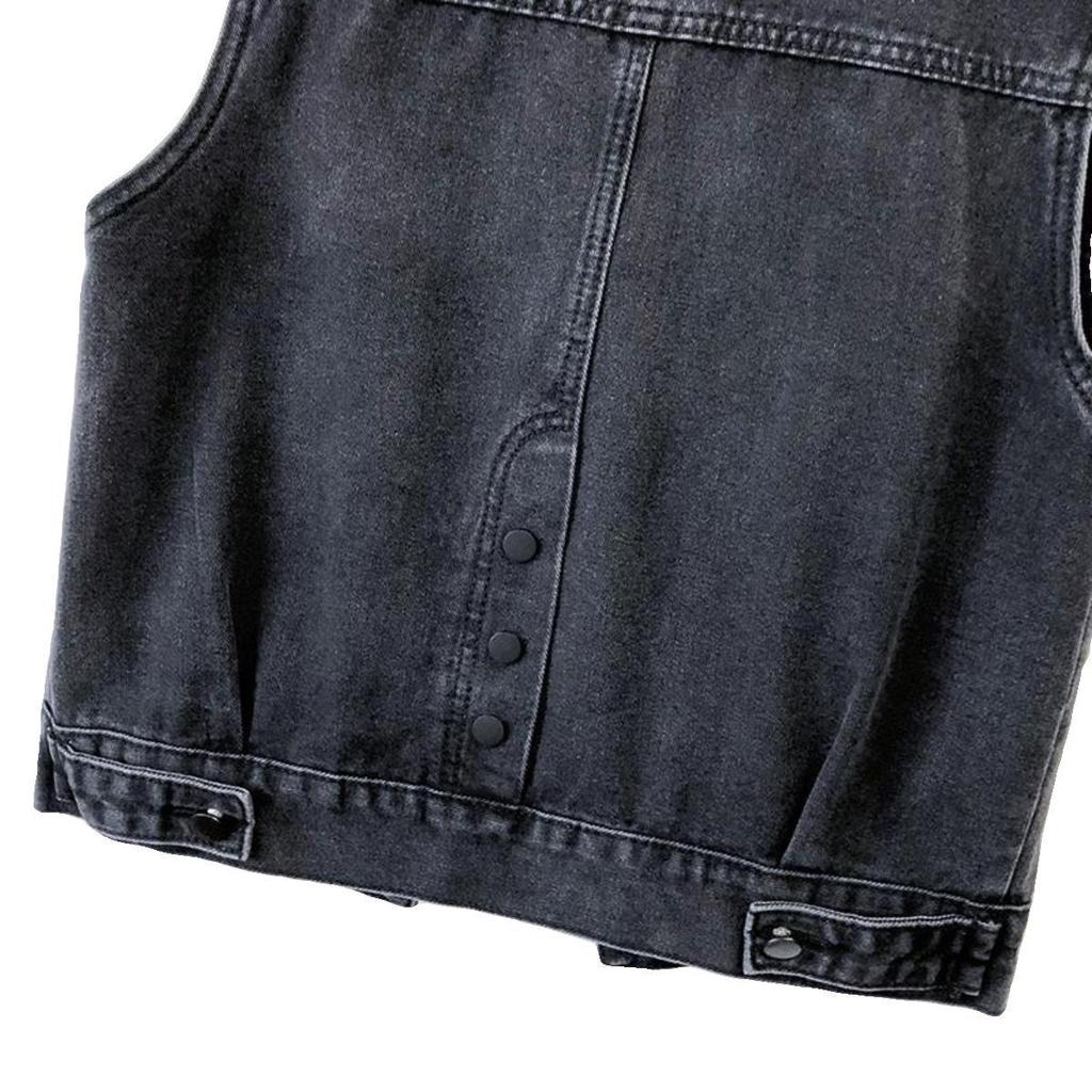 Jeansweste für Damen im Frühling und Herbst, lockere und vielseitige, ärmellose Camisole-Jacke in Übergröße