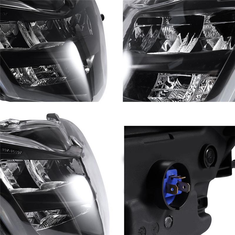 ABLZ-Motorcycle Parts Front Headlight Fairing Smoked Shell For LC135 V2 V6 Clip Head Light LED Spoiler Mask Cover Dirt Bi