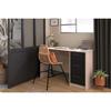PARISOT Straight Desk 3 Drawers - Oak/black Decor - W 121.4 X D 55 X H 74.5 Cm - ESSENTIEL