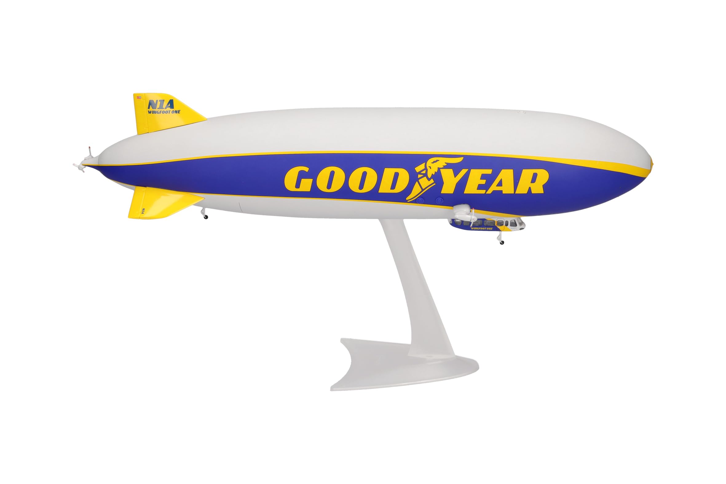 

Herpa Airplane Model Goodyear Zeppelin Plastic Miniature with Model NT-N1A Wingfoot One 1200 Scale, Base, Building, Collector s Edition.