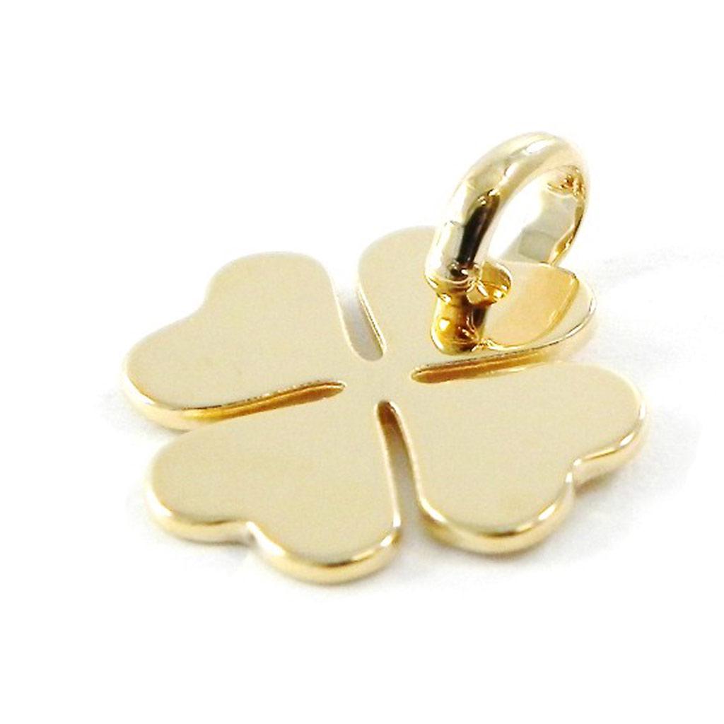 Les Trésors De Lily [C6354] - Pandantiv Placat cu Aur 'Trifoi' auriu - 15x15 mm