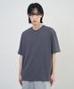 ARRAYED Soft Side Slit Round T-Shirt [Dark Gray]