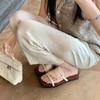 Yuanlitong summer new slope heel cool slippers women wear high-end temperament fairy style flat bottom sandals female versatile
