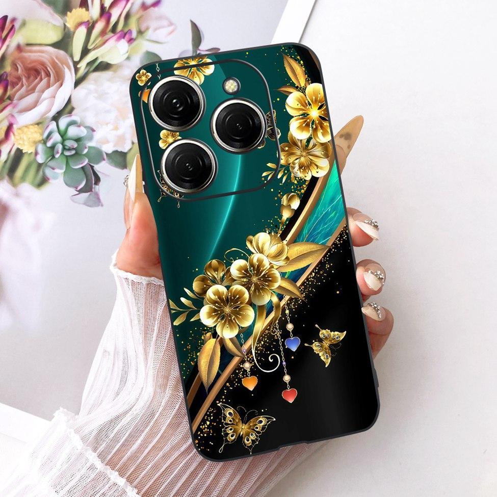 Case For Tecno Spark 20 Pro Cover KJ6 Cute Cat Fashion Butterfly Painted Casing For Techno Spark 20 Pro Bumper