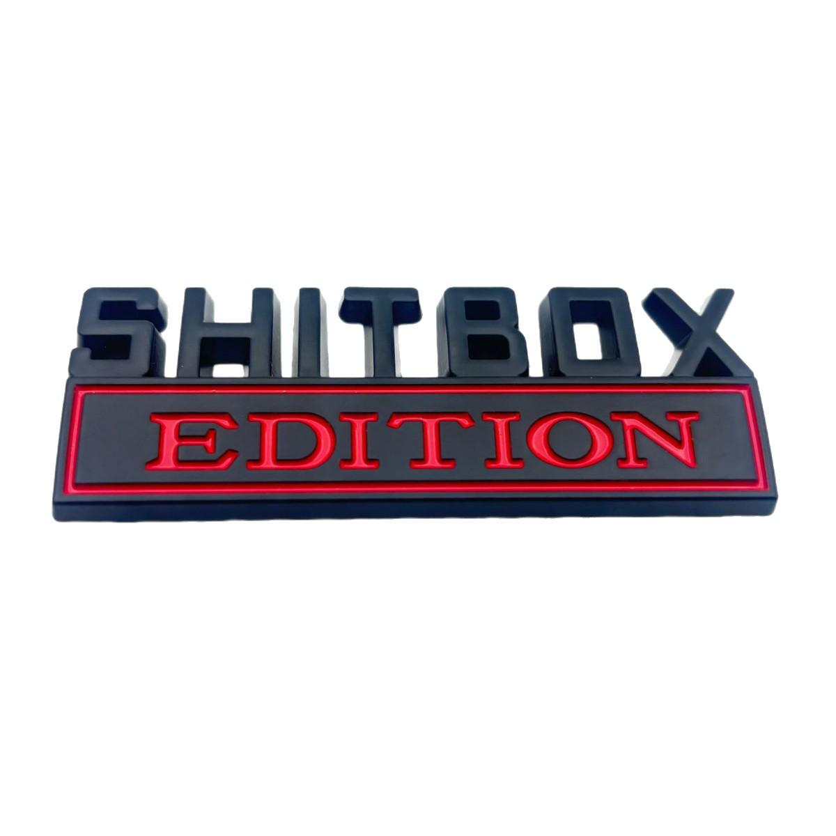

Exclusive Metal SHIT BOX Car Fender Badge Emblem чёрный/красный