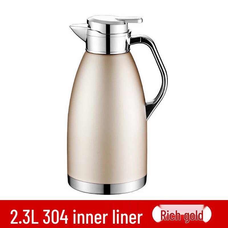 

Lijia 2.3L 316L Stainless Steel Vacuum Thermos Coffee Pot Opulent Gold